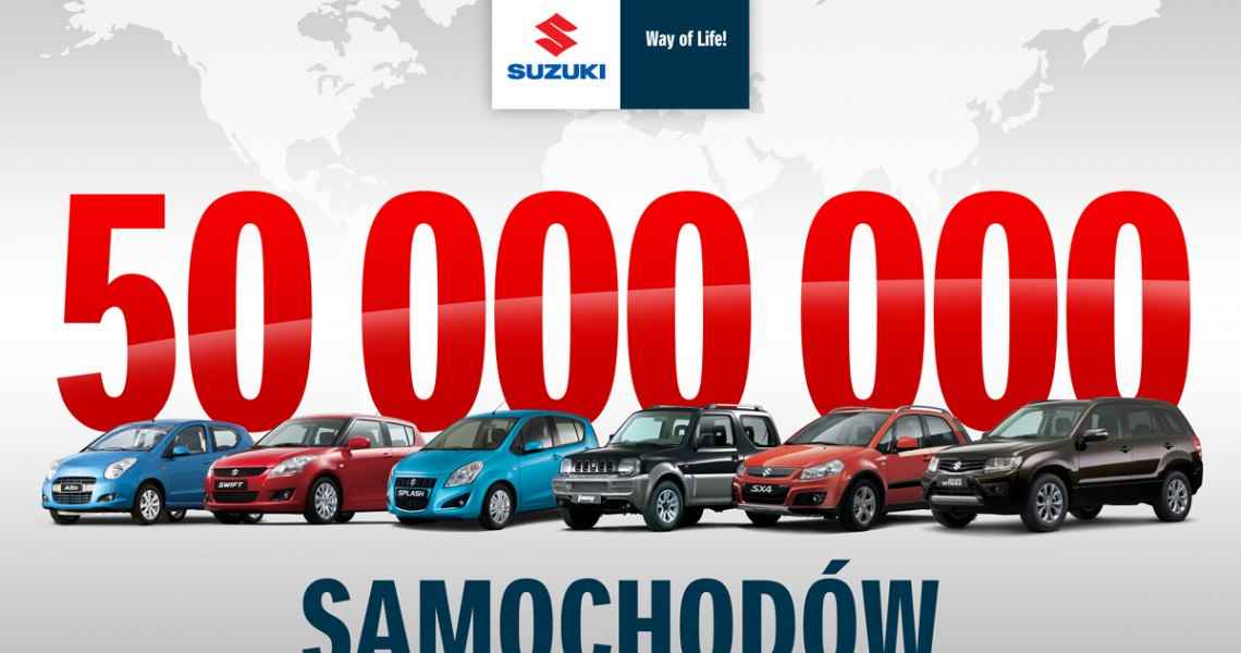 50 milionów samochodów Suzuki