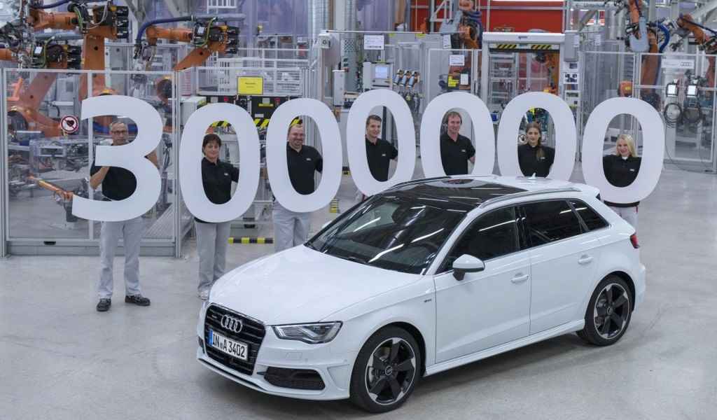 Audi A3 z numerem 3 000 000