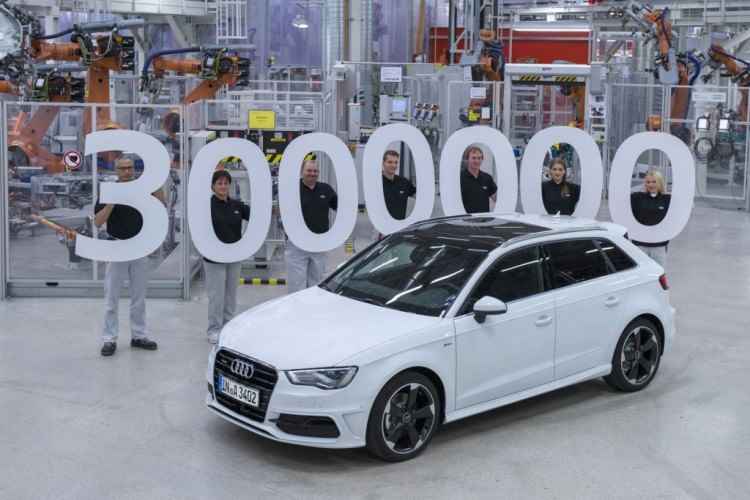 Audi A3 z numerem 3 000 000
